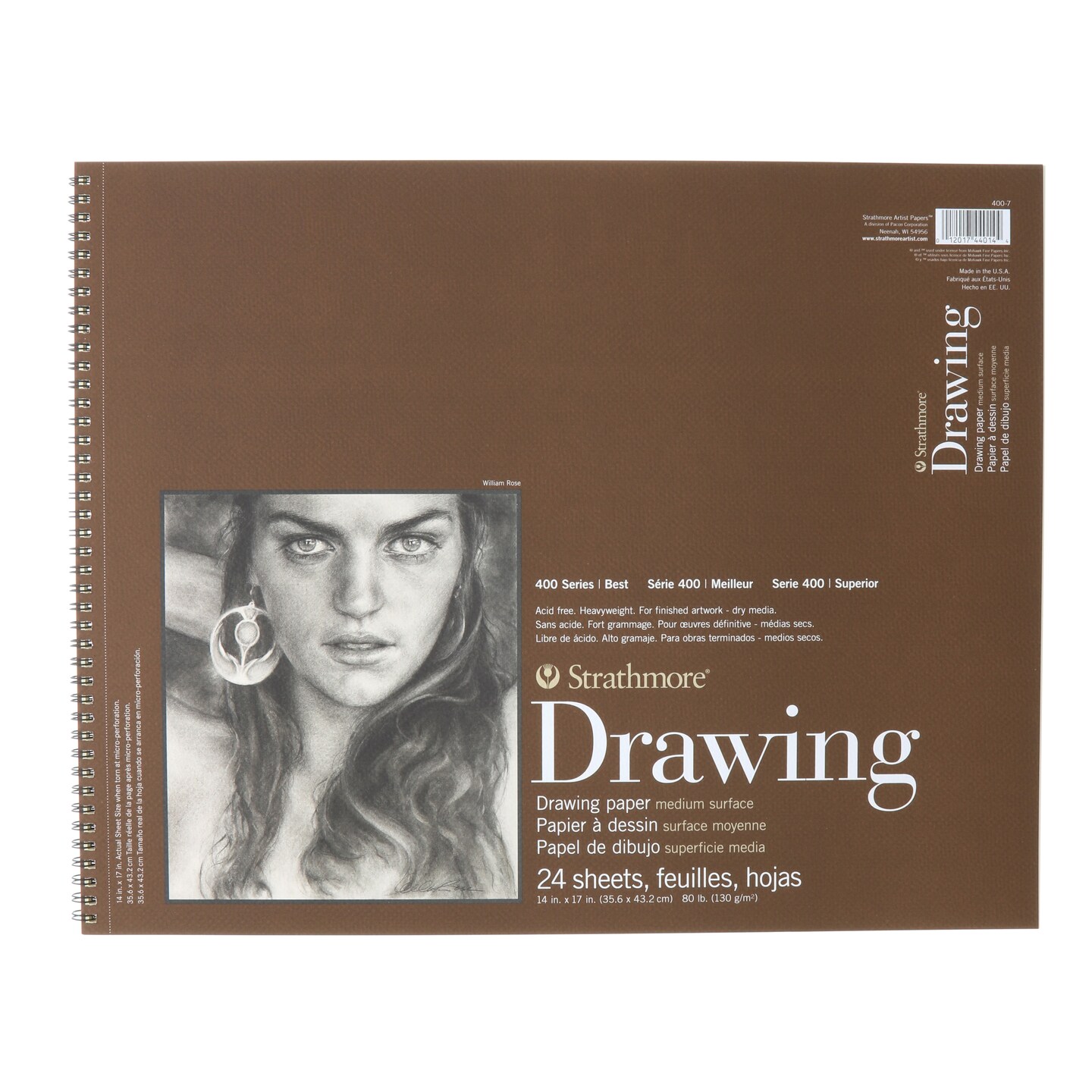 Strathmore - Drawing Paper Pad - 400 Series - Medium Surface - 14&#x22; x 17&#x22;