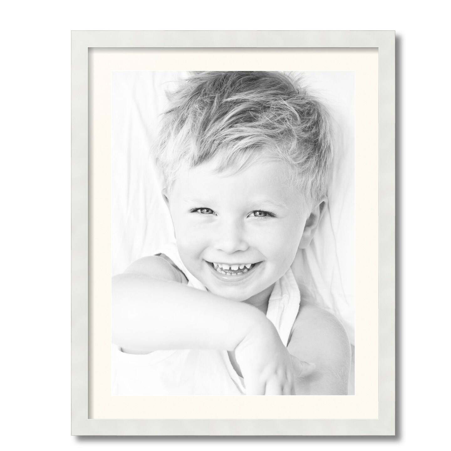 ArtToFrames 22x28" Matted Picture Frame with 18x24" Single Mat Photo Opening Framed in 1.25" White and 2" Mat (FWM-3966-22x28)