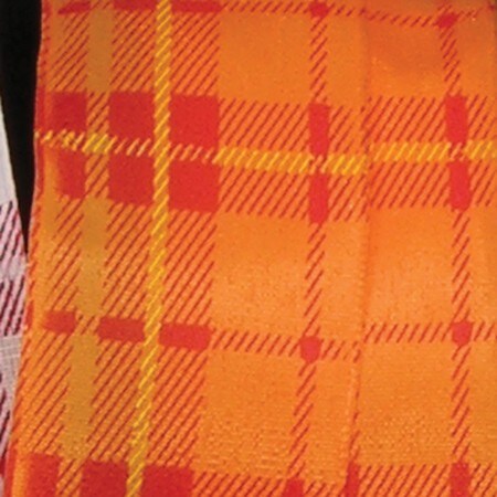 The Ribbon People Orange and Red Spring Plaid Wired Craft Ribbon 1.5&#x22; x 54 Yards