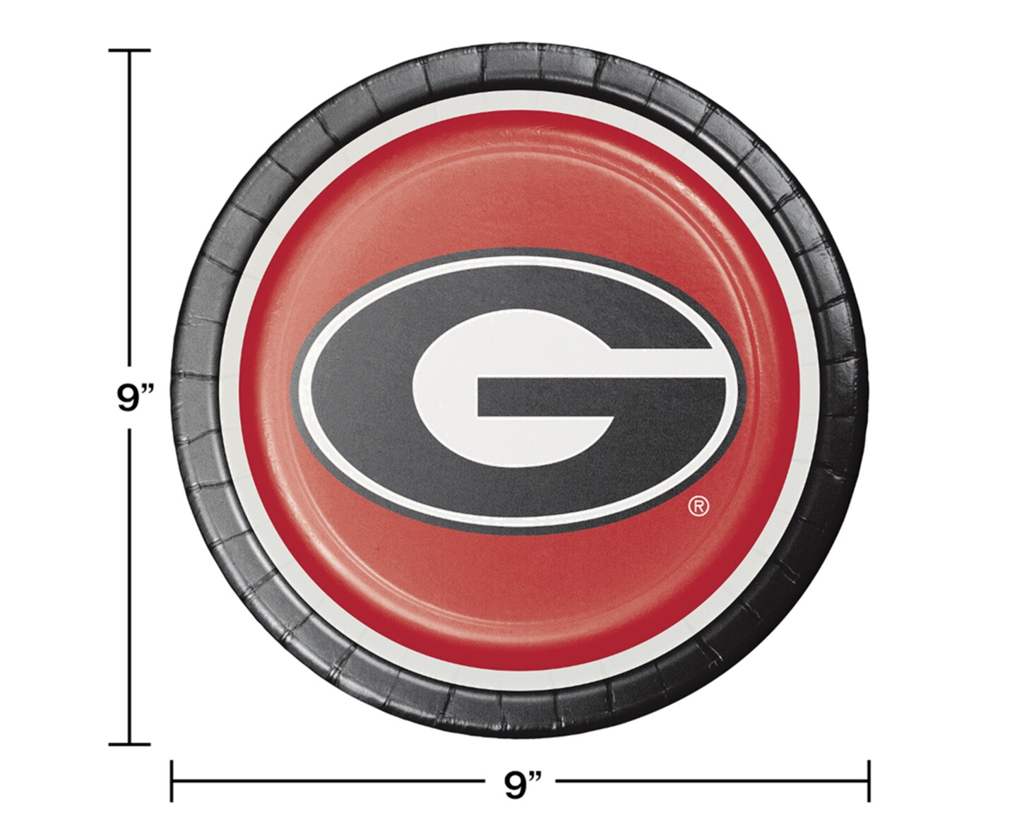 University of Georgia Dinnerware Party Bundle - Dinner &#x26; Dessert Plates, Table Cover - Bulldogs Football Tailgate Set of Paper Decor Supplies