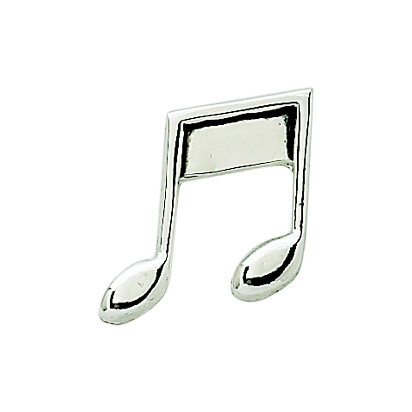 Contemporary Home Living 1&#x22; x .75&#x22; Silver-Plated Peel &#x26; Press Music Note Icon