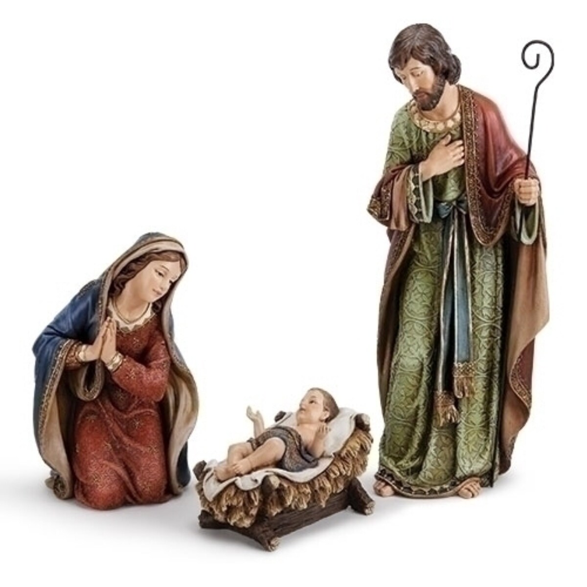 Three Kings 25cm Scale Travelling Holy Family to Bethlehem Resin Stone Nati 並行輸入品 Travel Lite Luggage Scale