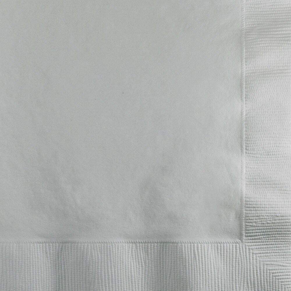 Party Central Club Pack of 240 Shimmering Silver Square Solid Disposable Beverage Napkins 5&#x201D;