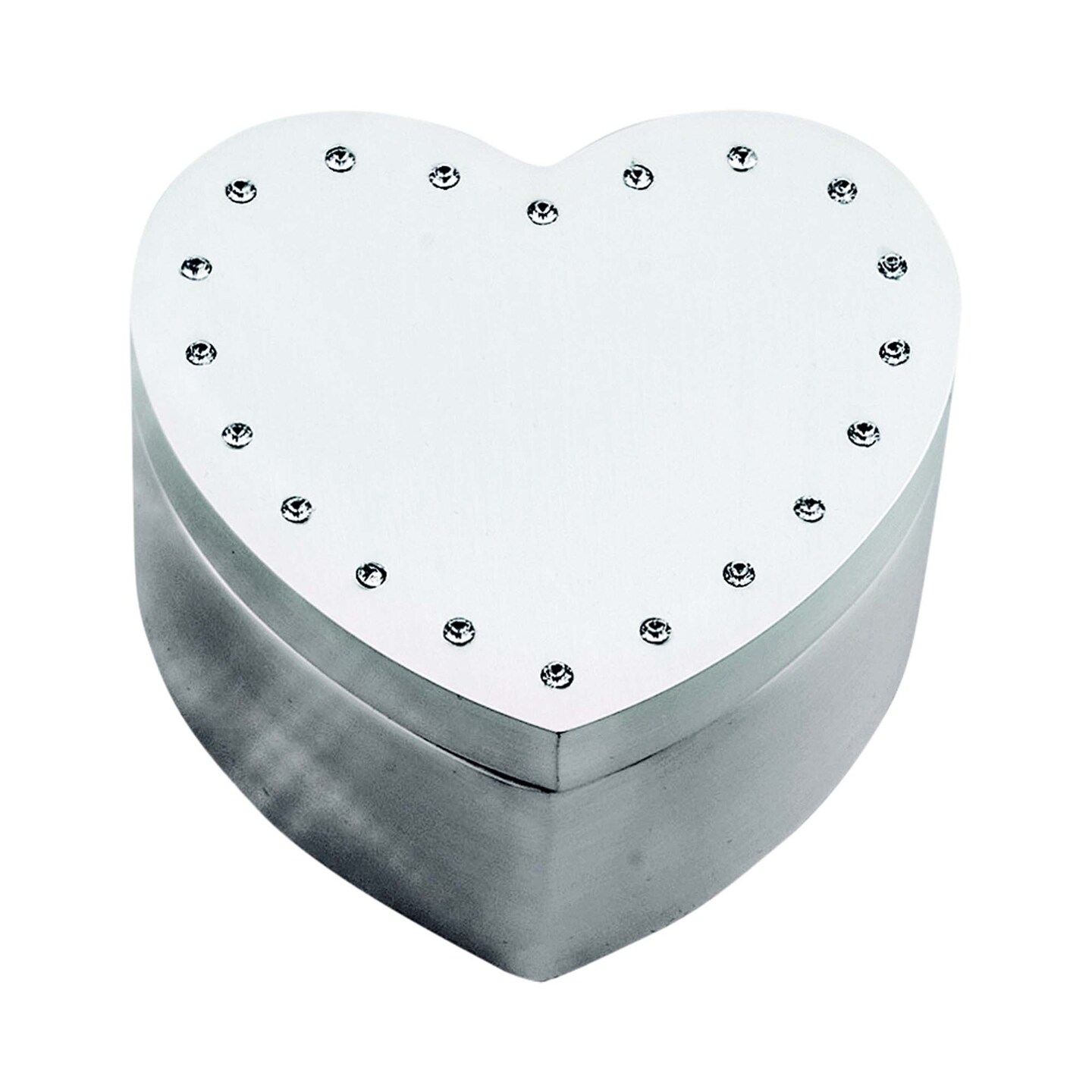 Contemporary Home Living 2.5&#x22; Silver Plated Heart Shaped Box
