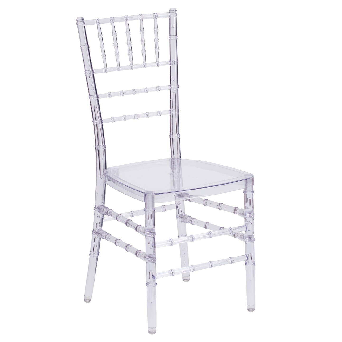 Flash Furniture 36.25" Clear Flash Crystal Ice Stacking Chiavari Chair