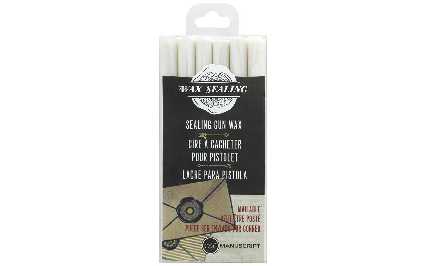 Manuscript Wax Sealing Gun Wax 6pc Pearl Michaels