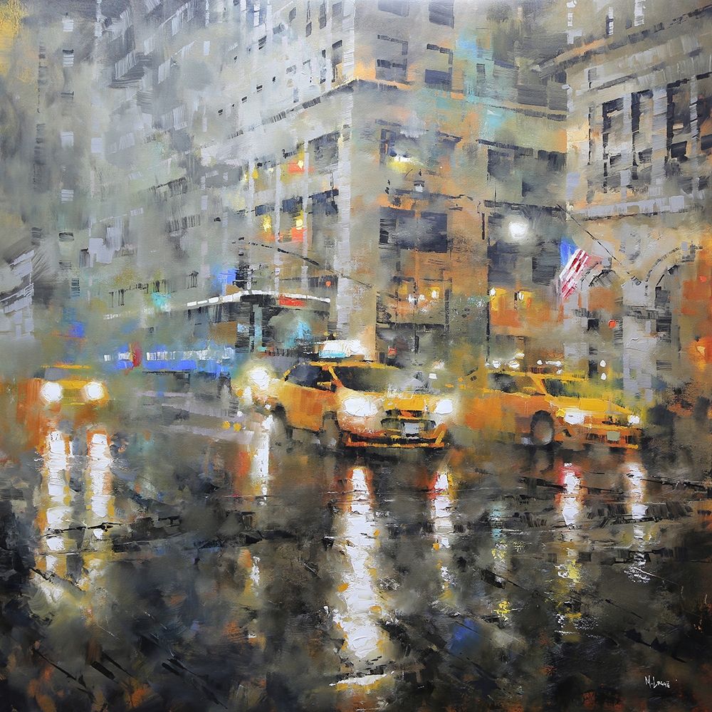 Manhattan Orange Rain Poster Print by Mark Lague - Item # VARPDXL893D