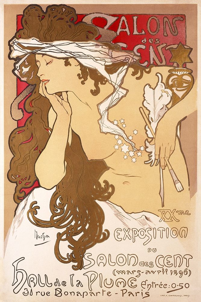 Mucha, Alphonse Poster Print by Salon des Cent 20th Exhibition - Item # VARPDXM1591D