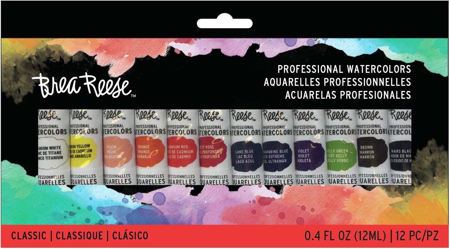 Brea Reese Watercolor Paint Set 12/Pkg-Primary