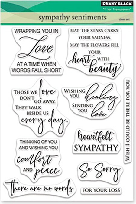 Penny Black Clear Stamps-Sympathy Sentiments 5