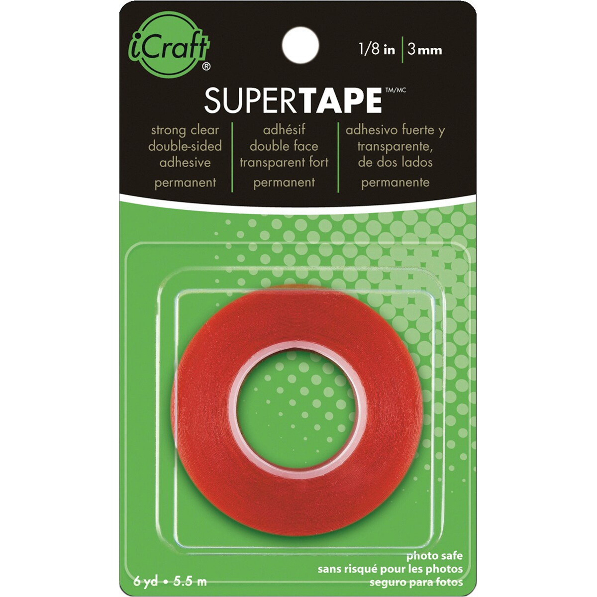 iCraft Super Tape-.125&#x22;X6yd