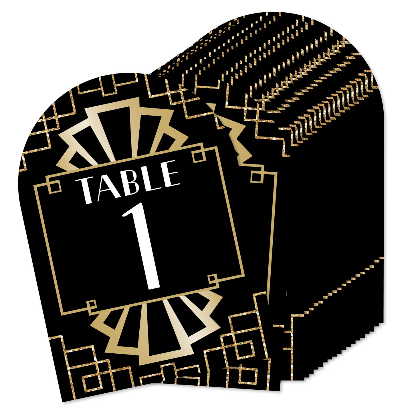 Big Dot of Happiness Roaring 20&#x2019;s - 1920s Art Deco Jazz Party Double-Sided 5 x 7 inches Cards - Table Numbers - 1-20