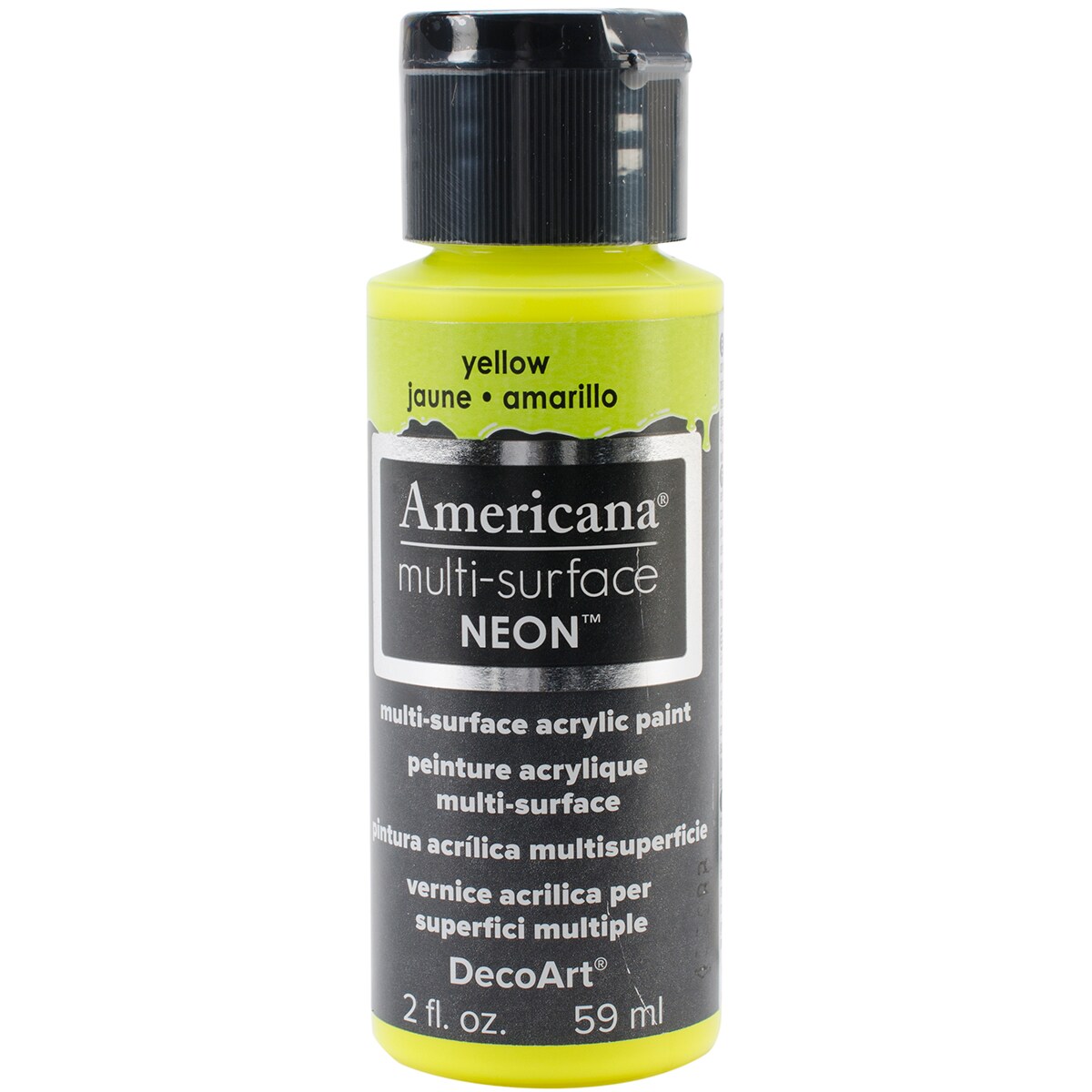 Americana MultiSurface Neon Acrylic Paint 2OzYellow Michaels