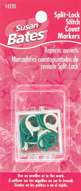 Susan Bates Split Lock Stitch Markers-2 Sizes 15/Pkg