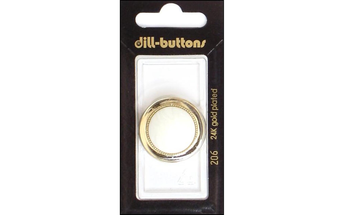 Dill Buttons 28mm 1pc Shank White