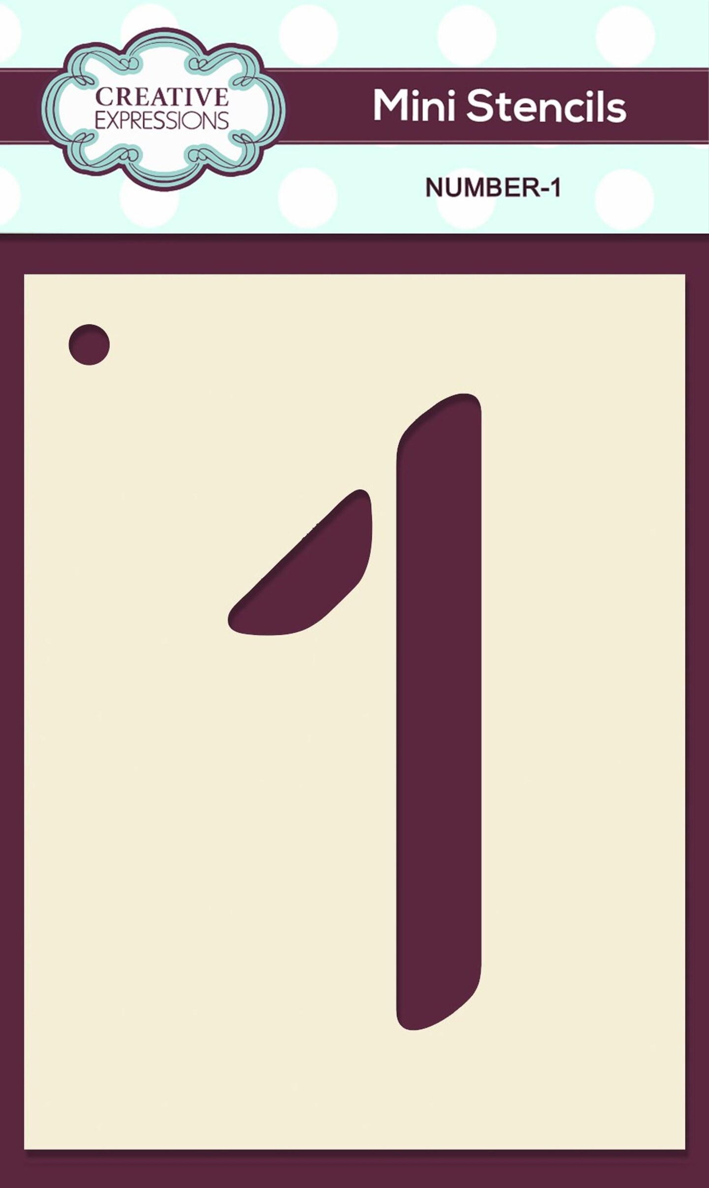 Creative Expressions Mini Stencil Numbers - 1