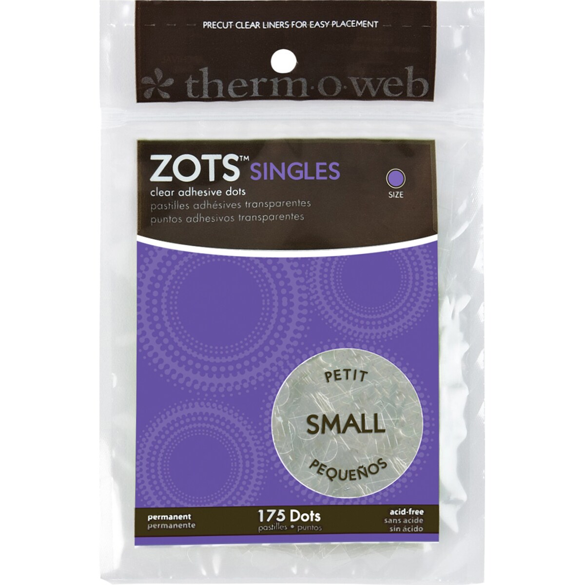 Zots Singles Clear Adhesive Dots Small