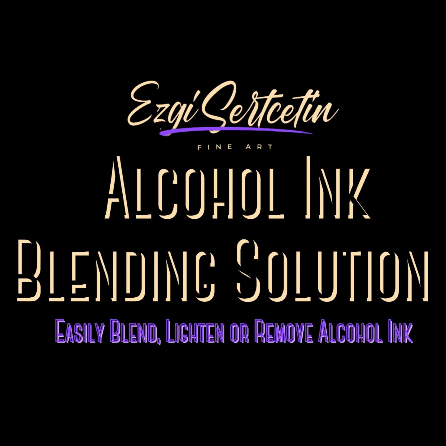 Premium Alcohol Ink Blending Solution|Alcohol Based Dye Paint Blending Mixing Solution to Lighten, Blend, Dilute, Re-Wet, Remove or Lift Ink |4 oz by volume | by Ezgi Sertcetin