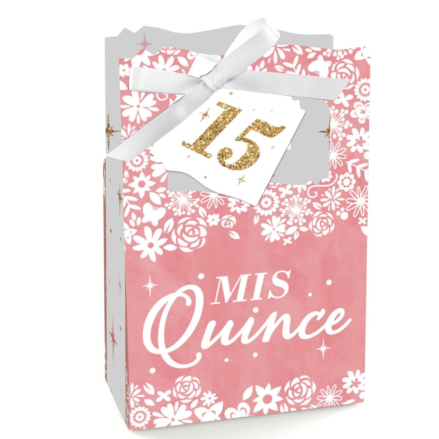Big Dot of Happiness Mis Quince Anos - Quinceanera Sweet 15 Birthday Party Favor Boxes - Set of 12