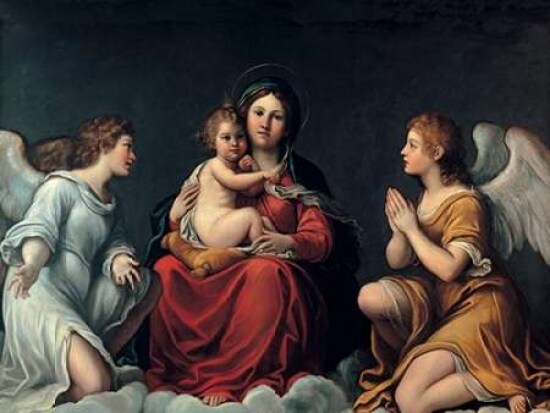 Madonna con Bambino ed angeli Poster Print by Francesco Albani - Item # VARPDX3AA1598