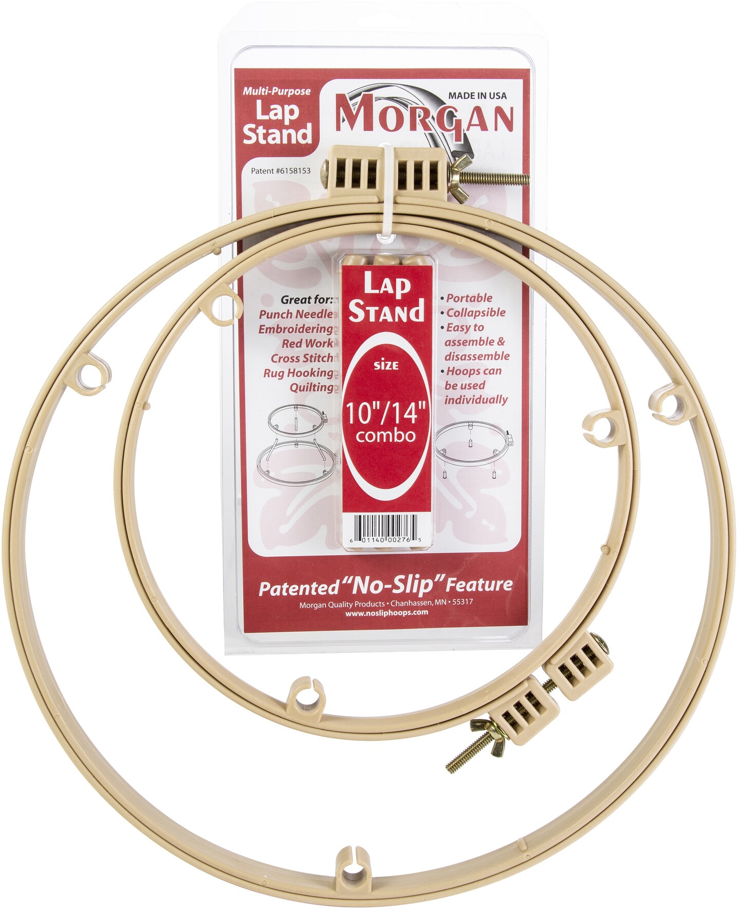 Morgan Lap Stand Combo 10&#x22; &#x26; 14&#x22; Quilting Hoops