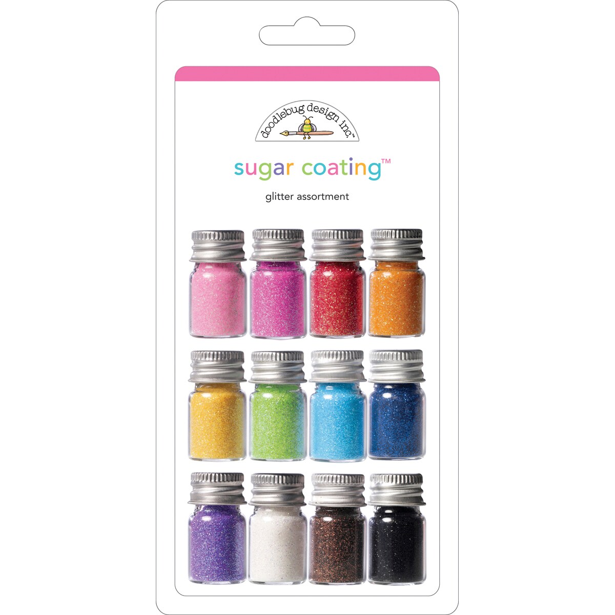 Doodlebug Sugar Coating Fine Glitter Assortment 5g 12/Pkg-Assorted