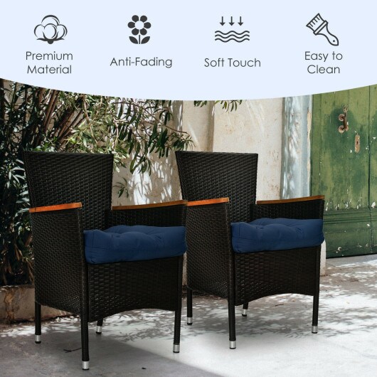 21 Inch x 21 Inch Patio Chair Seat Cushion Pads for Indoor and Outdoor