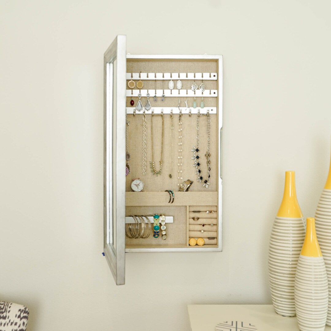 Nicolette Jewelry Storage Mirror