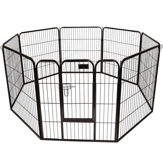 8 Panel Heavy Duty Pet Playpen Dog Exercise Pen Cat Fence