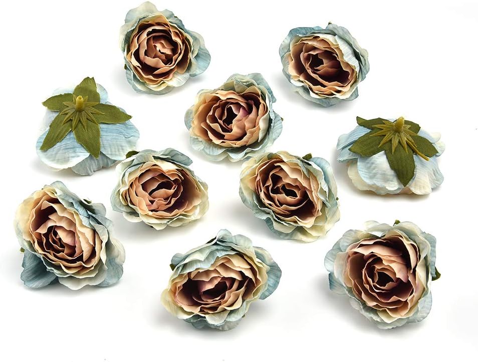 Fake Flower Heads in Bulk for Crafts 30 pcs