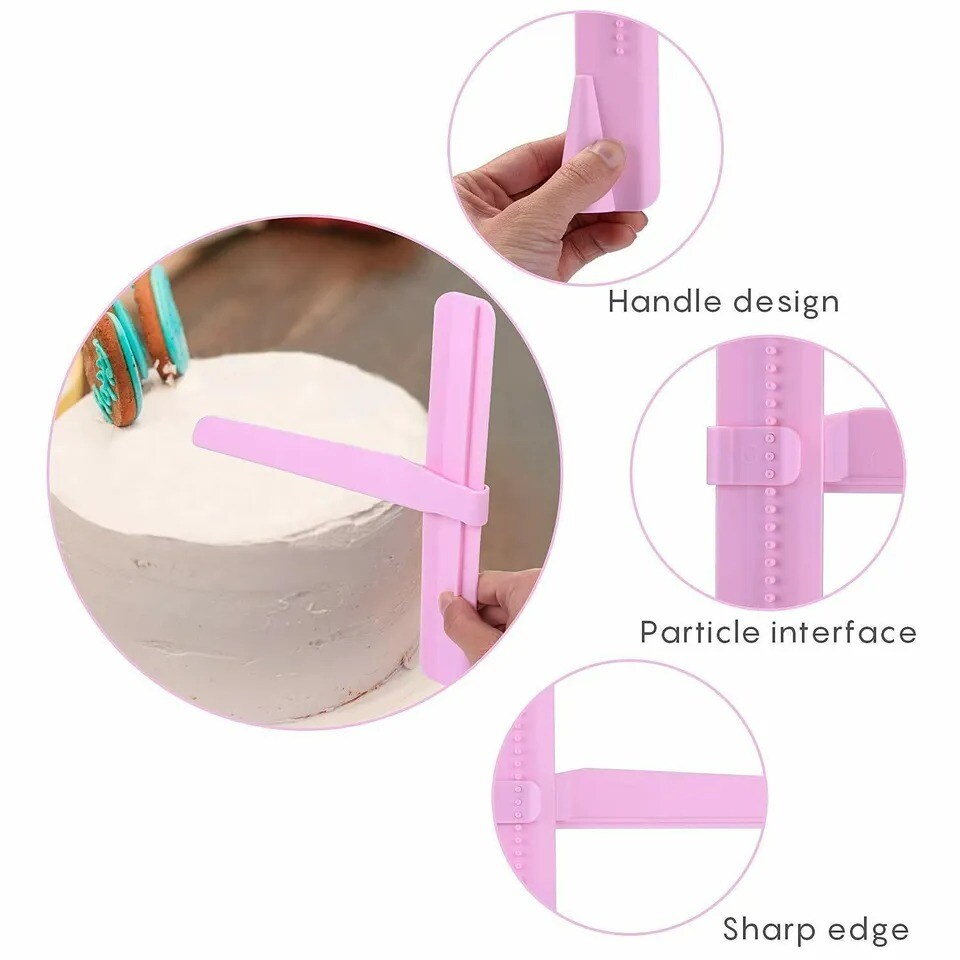 Adjustable Cake Scraper Smoother Icing Decorating Tools Spatula Edges Craft