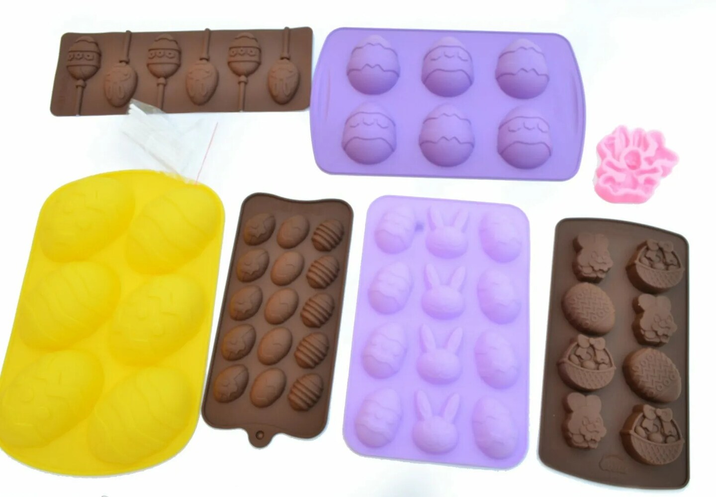 Easter Egg Bunny Cake Baking Fondant Lollipop Chocolate Gummy Silicone Mold Set