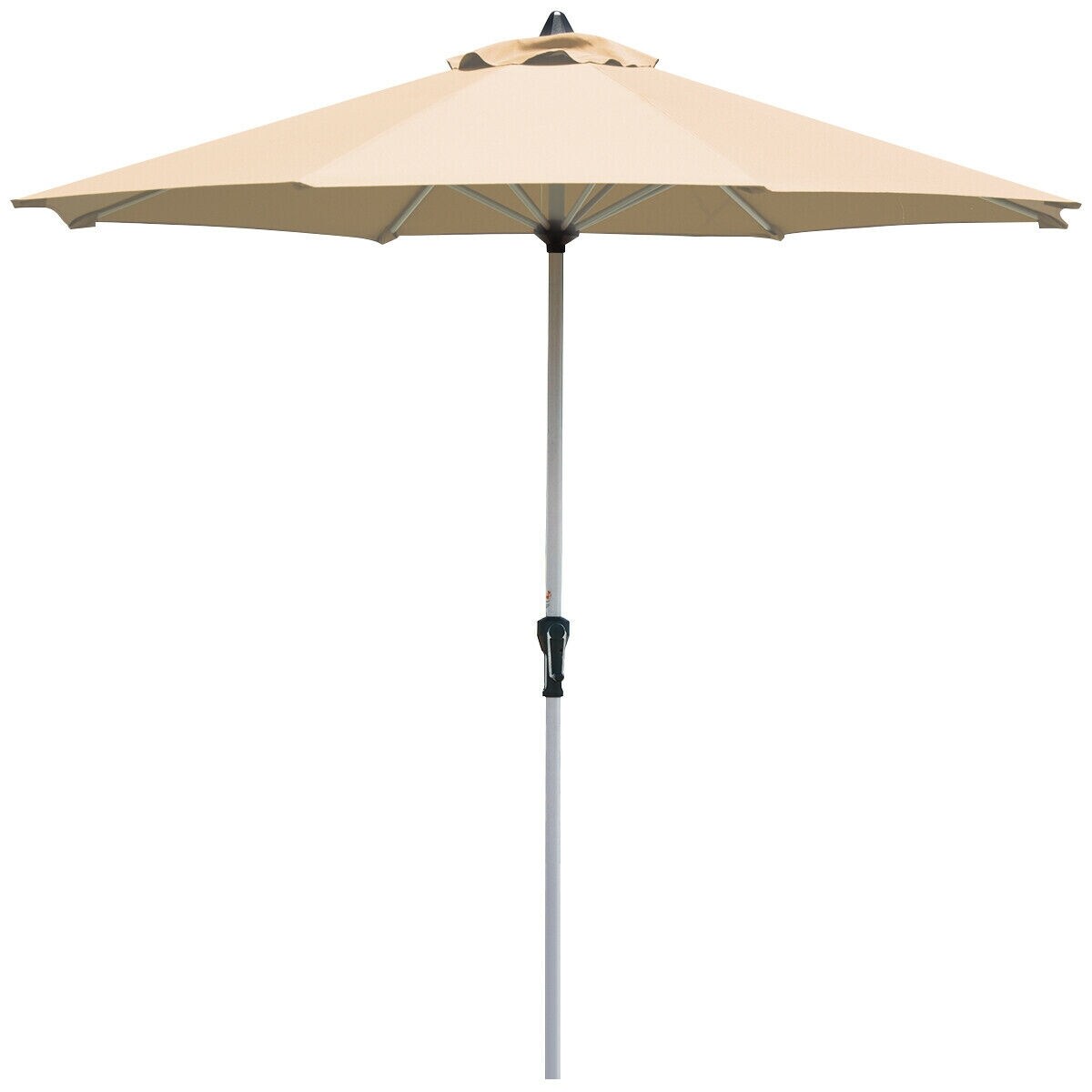 9 Feet Patio Outdoor Market Umbrella with Aluminum Pole without Weight Base