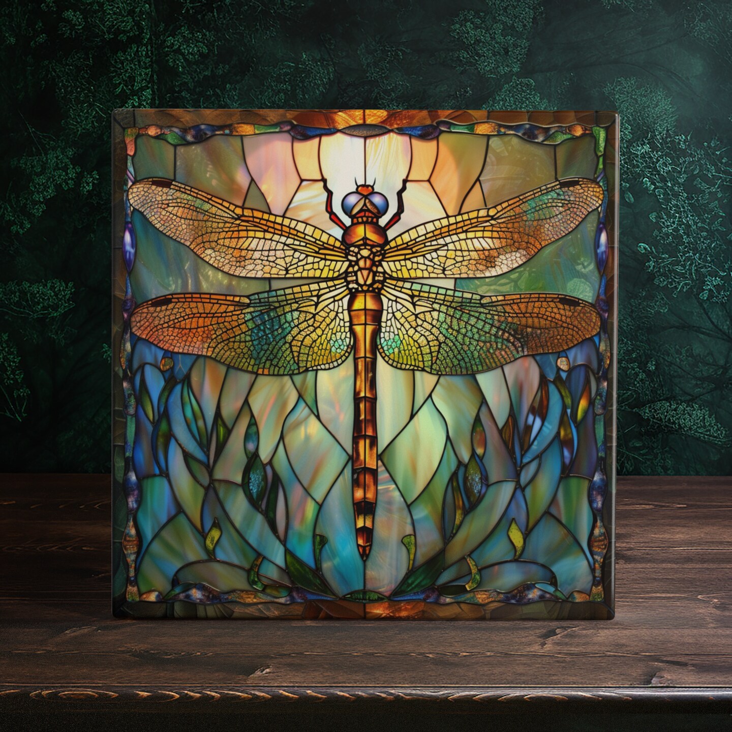 Dragonfly Dreams Artisan Ceramic Tile - Nature-Inspired Home Decor ...