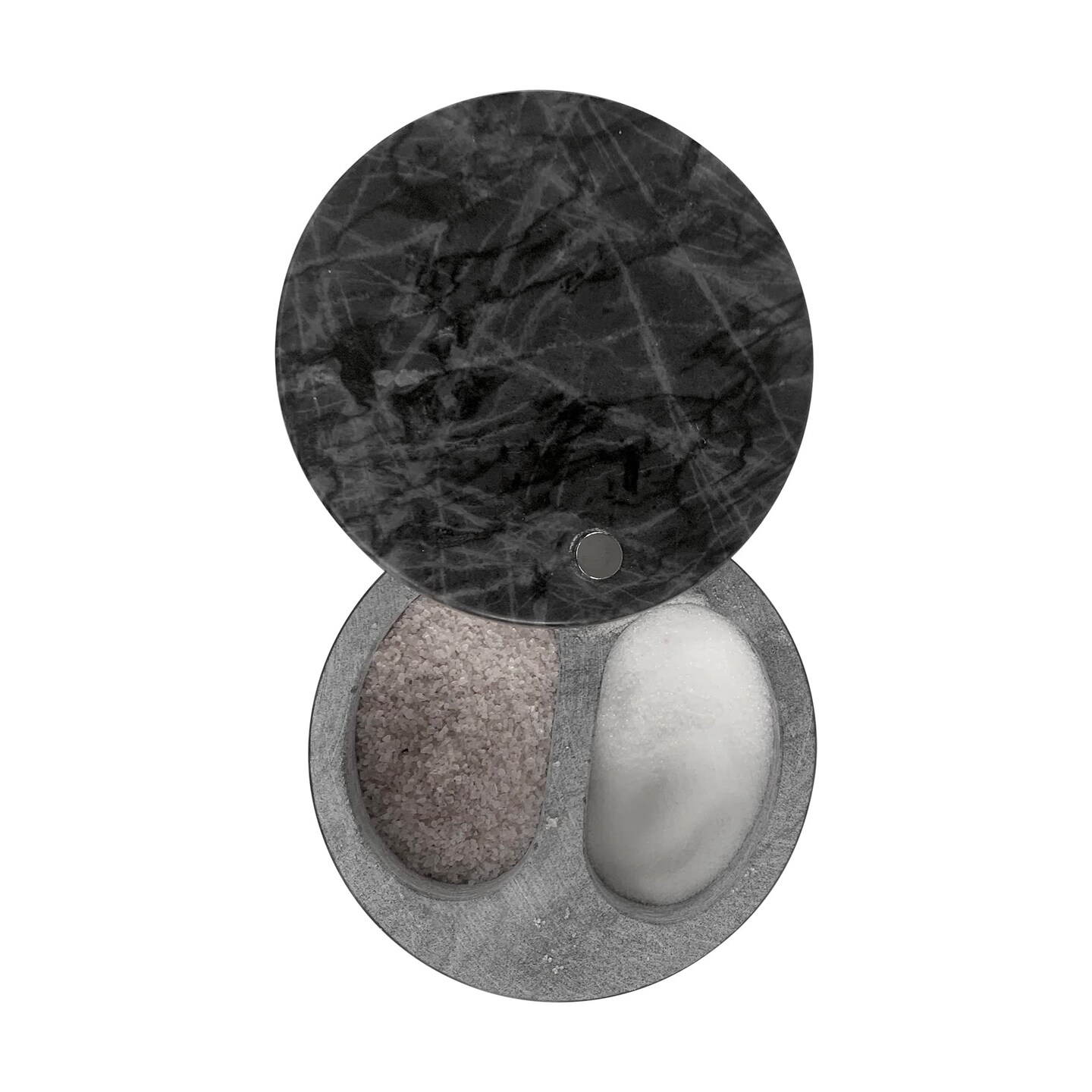 Black Marble Double Salt Cellar