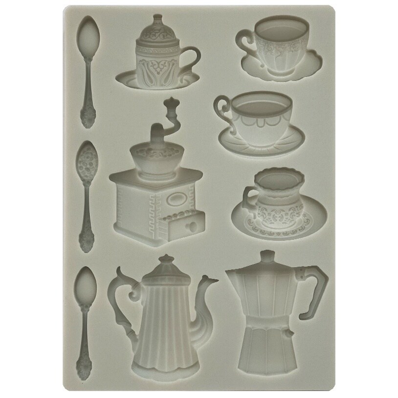 Stamperia Silicone Mould A5-Coffee And Chocolate Cups