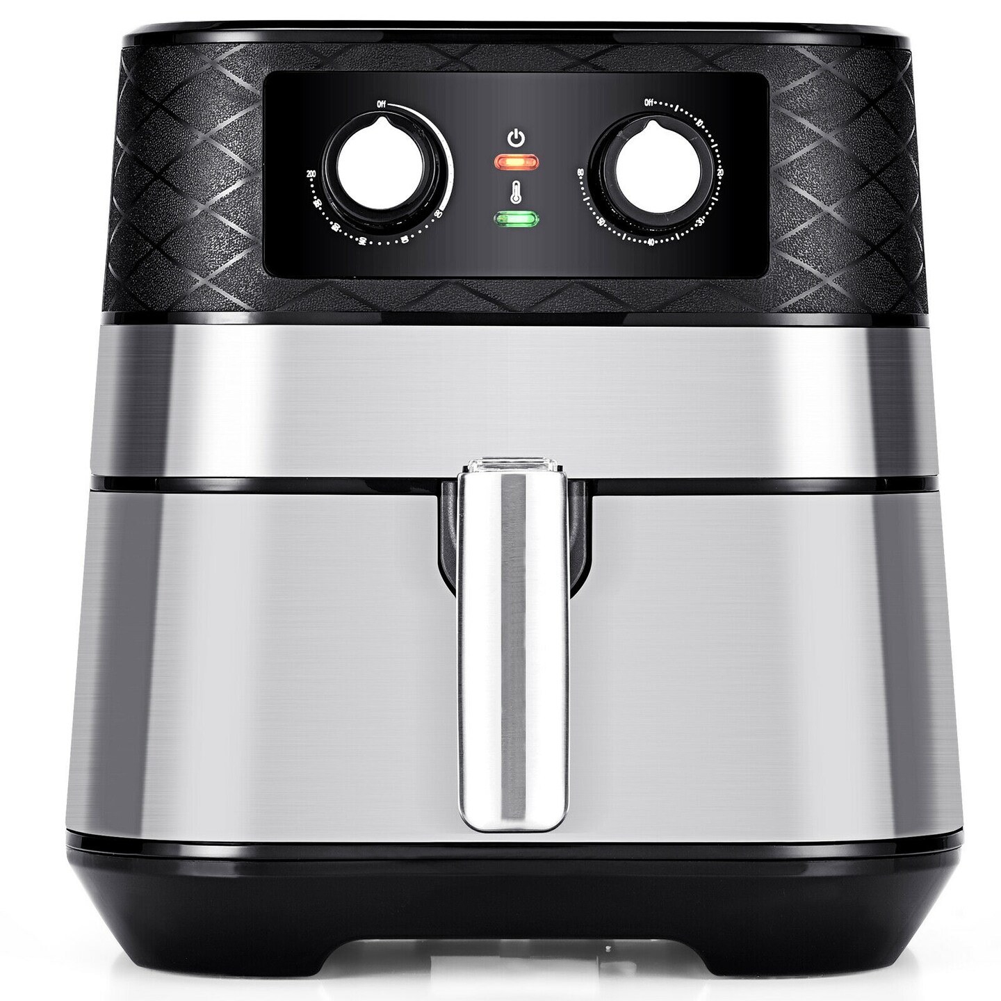 Electric Hot Air Fryer with Stainless steel and Non-Stick Fry Basket-Black