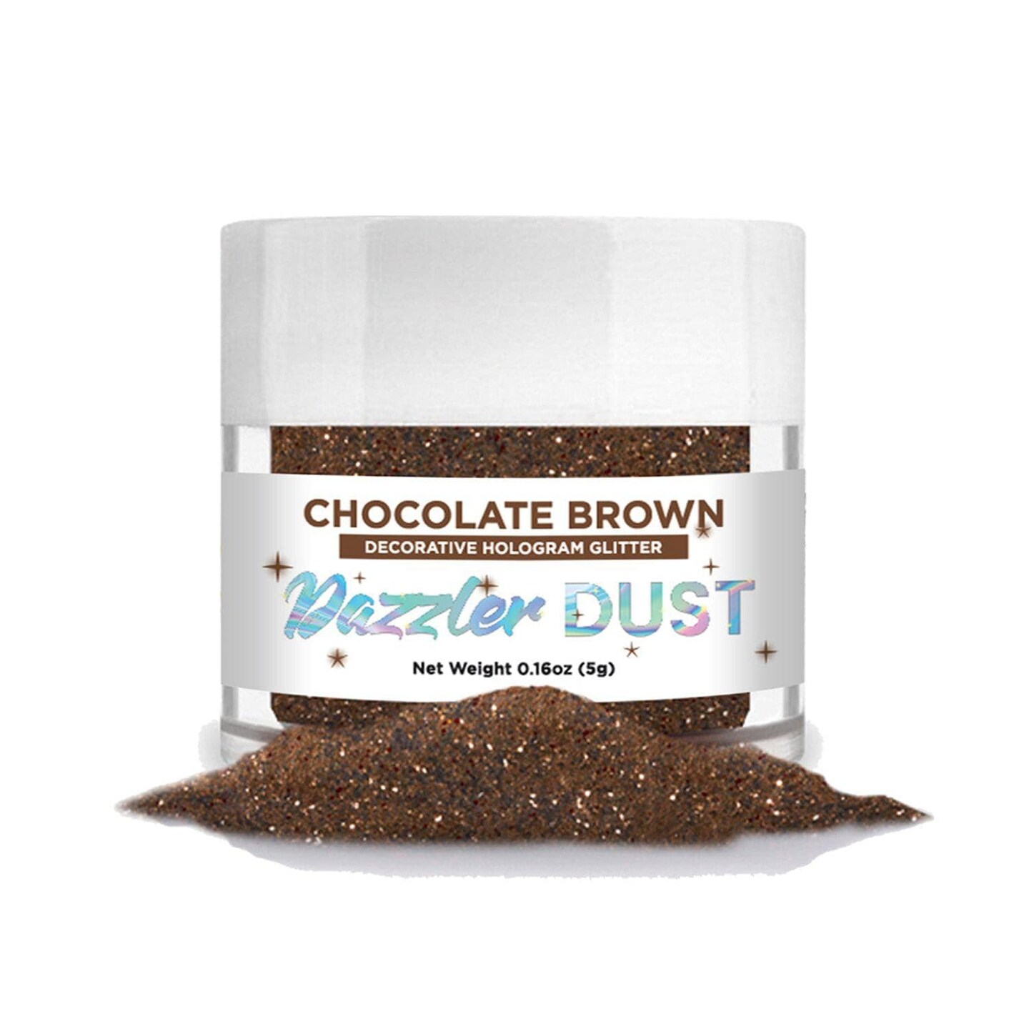 Chocolate Brown Dazzler Dust&#xAE; 5 Gram Jar