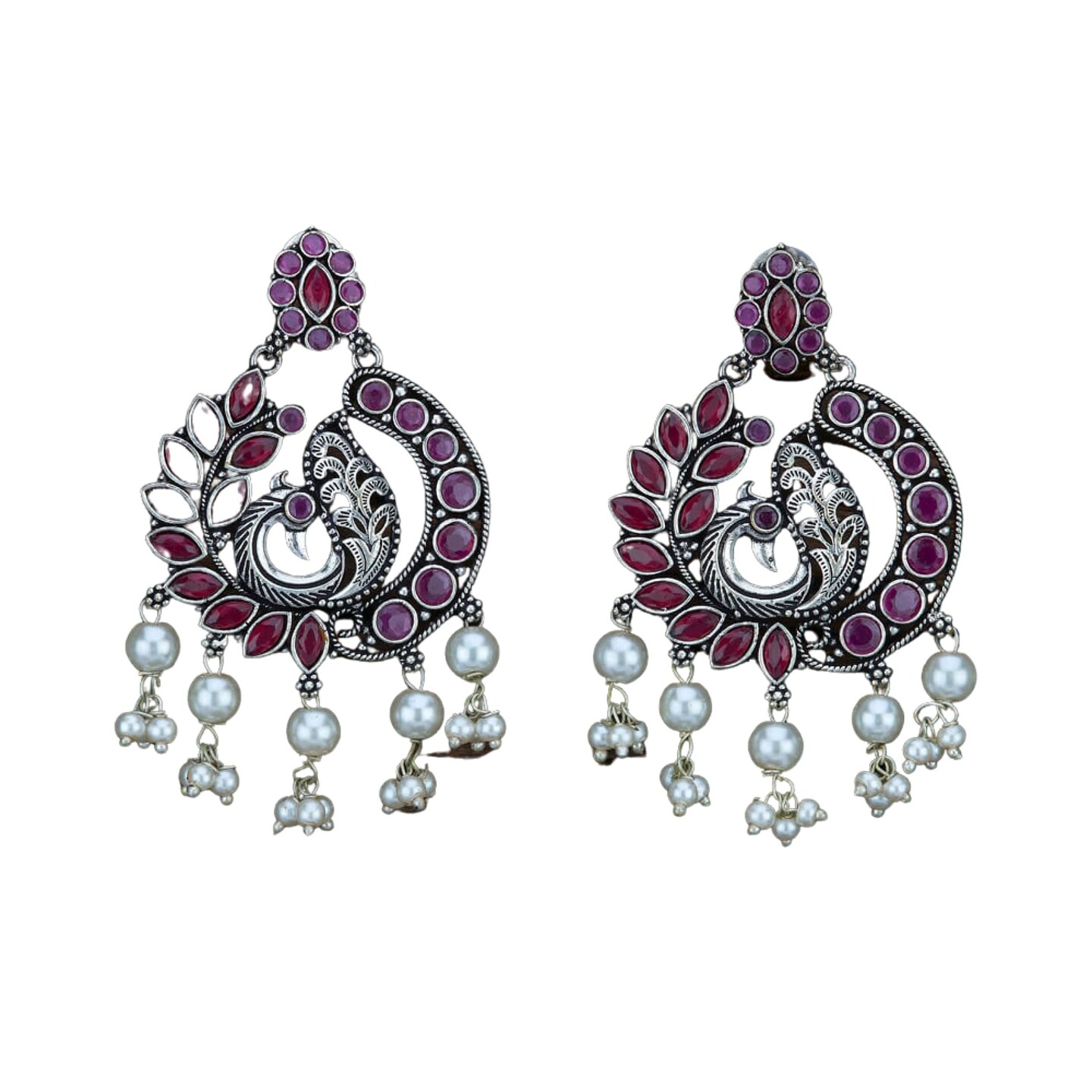 Silver & Rose Gold jhumki/ CZ jhumki/ Zirconia Earrings with mangtika/ Pakistani  Earrings/ Bollywood Jewe… | Pakistani earrings, Bollywood jewelry, Silver  rose gold