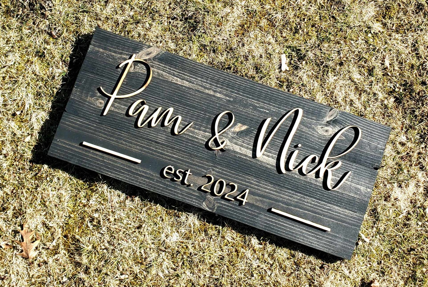 Personalized Name Sign, Family Name Sign, Wedding Gift, , Anniversary Gifts, Established Date Sign, Home authentic Decor, Wall Decor, Christmas Gift