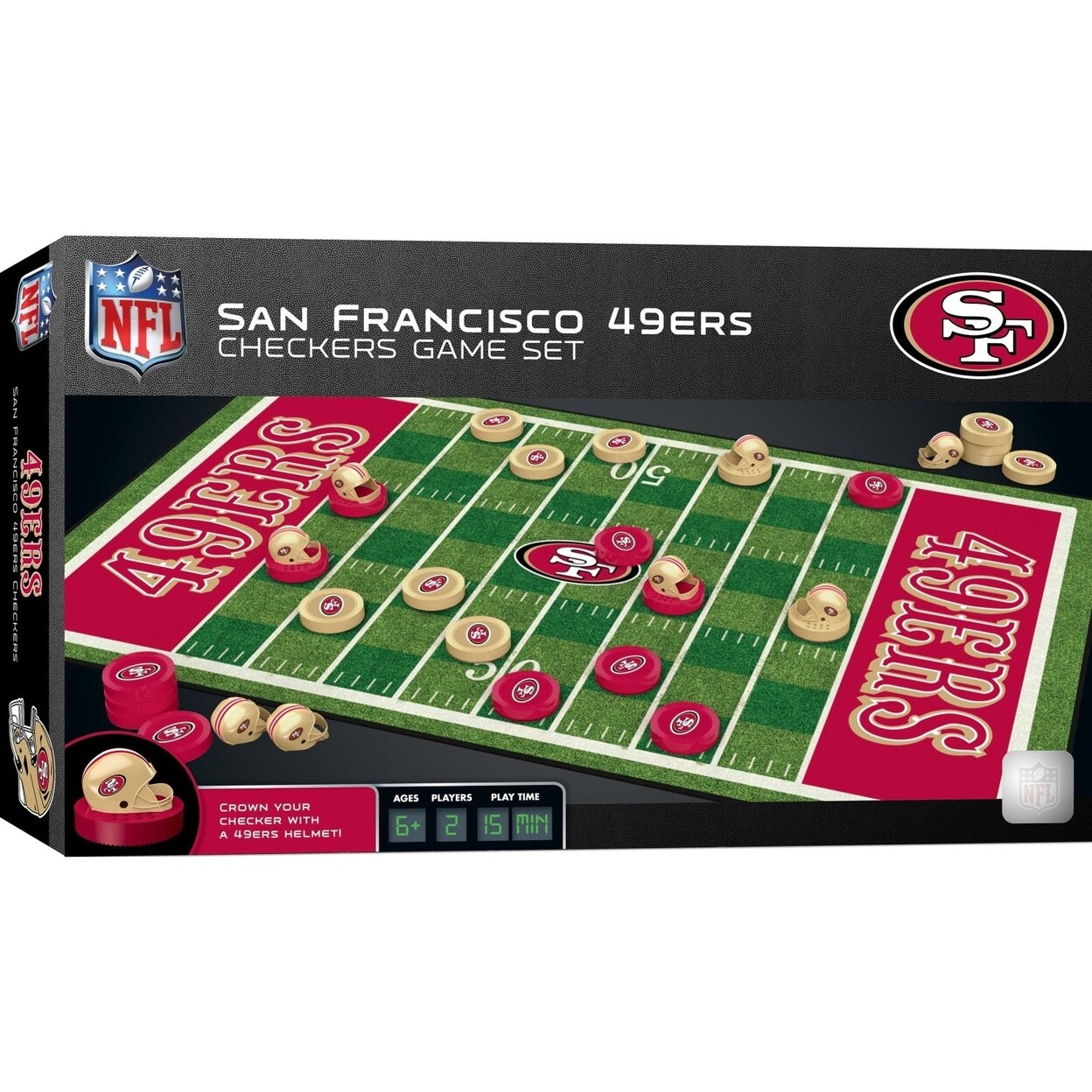 MasterPieces San Francisco 49ers Checkers Board Game