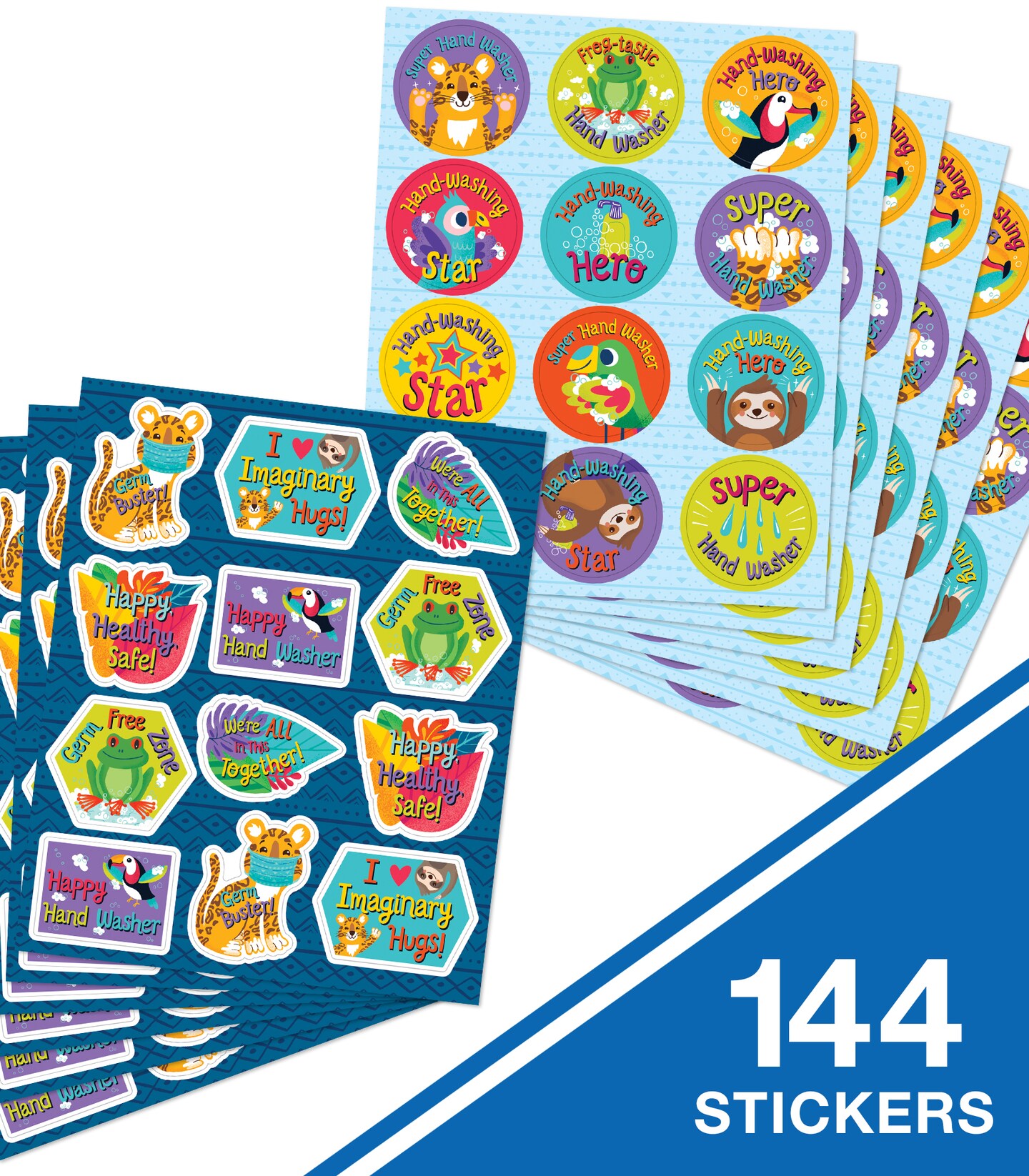 Carson Dellosa One World Social Distancing Classroom Decorations, Floor Decals, Wash Your Hands Bulletin Board Set, Stickers, Classroom Posters, 226 Pieces