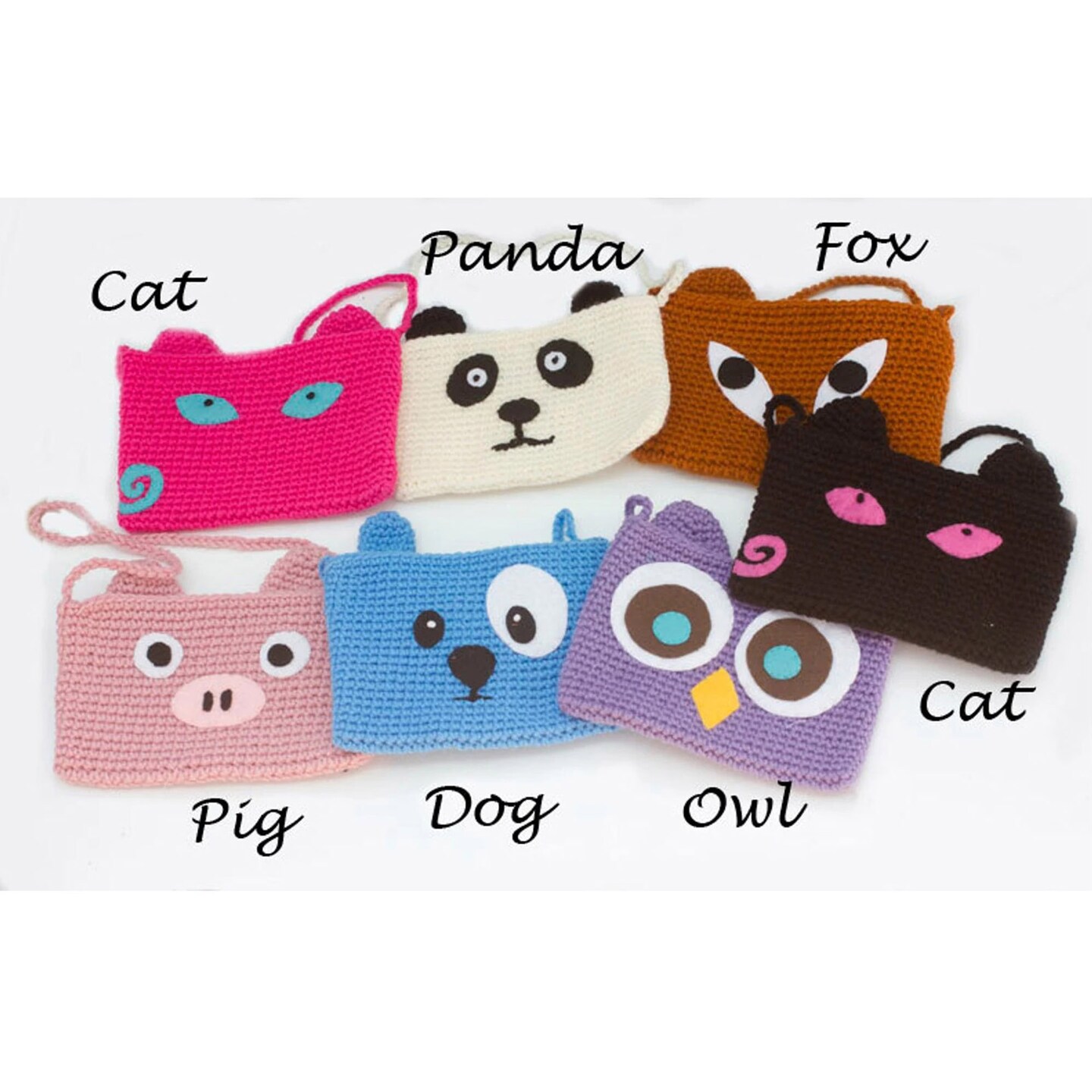 Crochet Animal E-Reader, Kindle Case, Cat, Dog, Fox, Owl, Pig