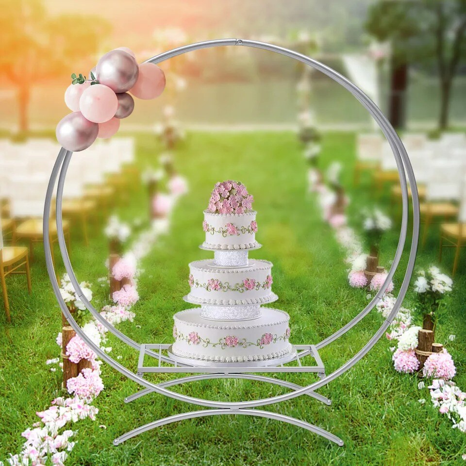 80cm Double Hoop Cake Stand Flower Stand Floral Holder Wedding Decor Arch Decor