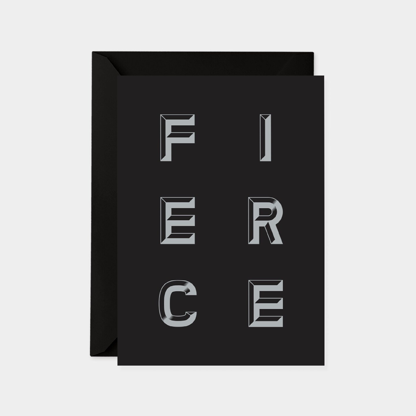 Fierce Typography Card, Congratulations