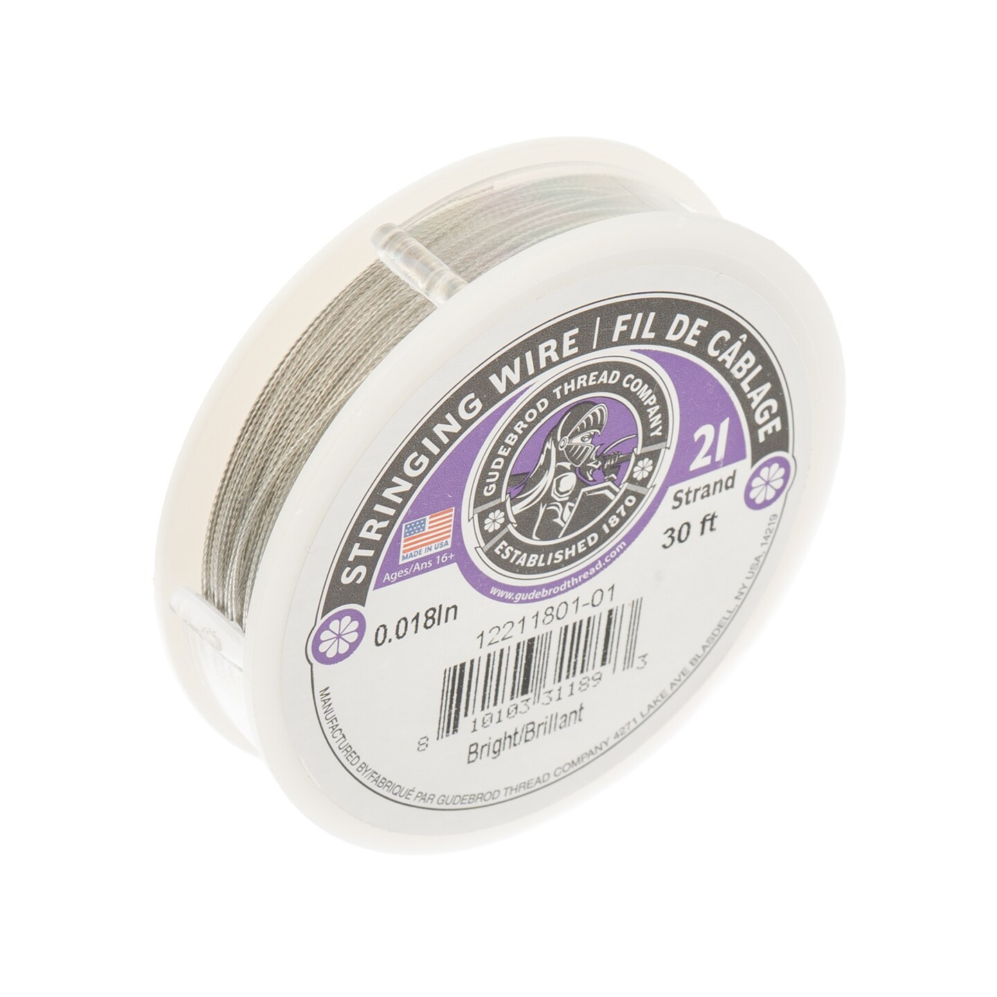 Gudebrod 21-Strand Stainless Steel Jewelry Wire | Made in USA