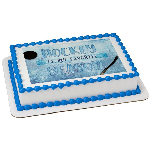 Hockey is My Favorite Season PhotoCake&#xAE; Edible Image 1/4 sheet