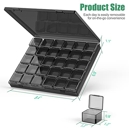 30 Pack Plastic Stackable Organizer Container with Lids, Mini