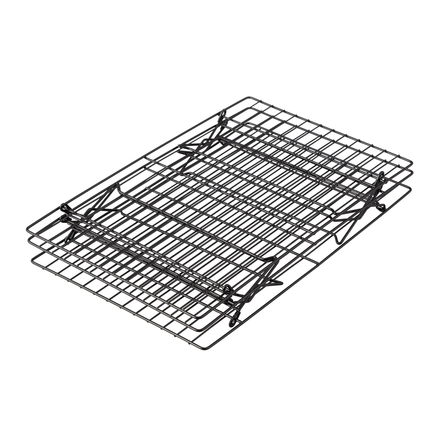3 Pieces Tier Cooling Rack for Cookies, Cake and More - Cool Batches of Cookies, Cake Layers or Finger Foods, Black