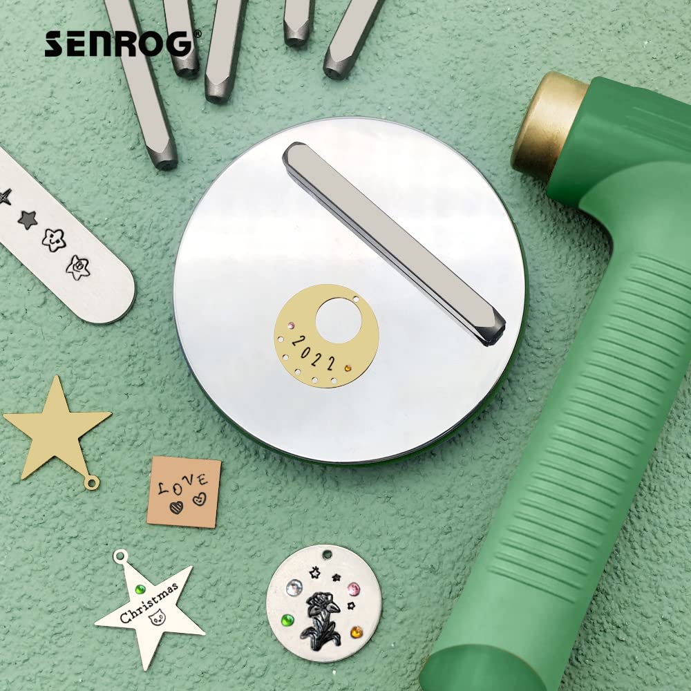 Bench Block for Jewelry Making, No-Rebound Steel Block, Dia:3&#x27;&#x27; Height: 9/16&#x27;&#x27;, Jewelry Metal Stamping Tools for Jewelry Making &#x26; Metal Stamping, Alloy Steel, Mirror Surface, Chrome-Plating